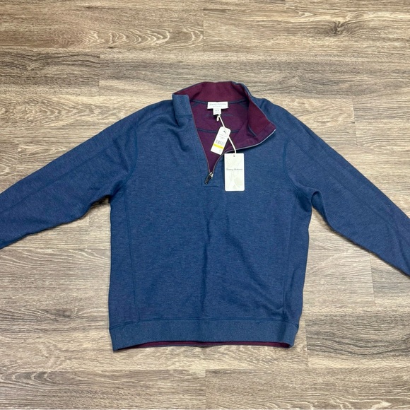 Tommy Bahama Other - NWT Tommy Bahama Flipsider Reversible Half Zip Sweatshirt M Blue